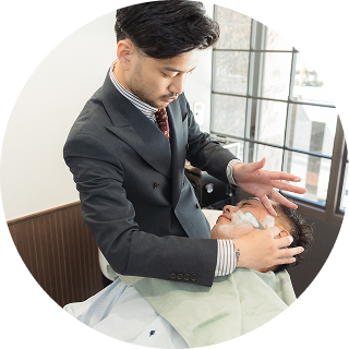 理容師による本格シェービング